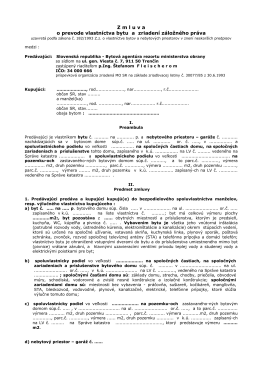 Zmluva o prevode vlastníctva bytov (14.1.2009)