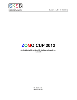 ZOMO CUP 2012 - Slovenská komora súkromnej bezpečnosti