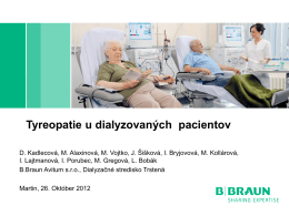 Kadlecová Denisa - Tyreopatie u dialyzovaných pacientov