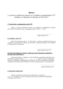 Správa o VVČ 2012-13-1