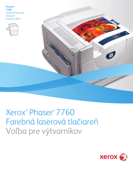 Xerox® Phaser® 7760 Farebná laserová tlačiareň