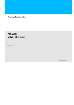 1.1 O aplikácií Novell Vibe