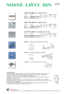 NOSNÉ LIŠTY DIN G - ElektroSystem SK, sro