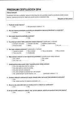 PRIESKUM CESTUJÚCICH 2014