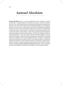 Samuel Abrahám - Kritika & Kontext