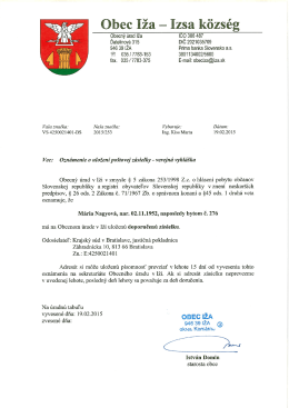 Oznámenie o mieste uloženia poštovej zásielky