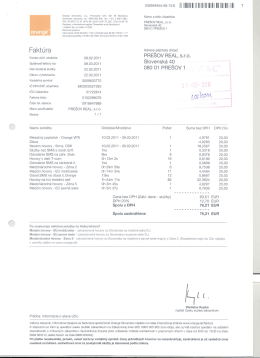 FA 20110084-6 - Pre&scaron;ov Real sro