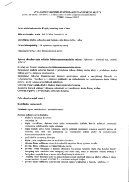 vYHLÁsENIE voĽNÉHO ŠTÁTNOZAMESTNANECKĚHO MIESTA