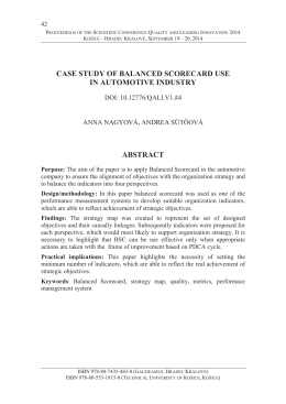 case study of balanced scorecard use in automotive industry