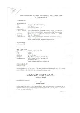 Recyklačn&yacute; fond, Nobelova 18, 831 02 Bratislava