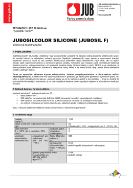 Technický list Jubosil f
