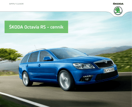 ŠKODA Octavia RS – cenník - Euromotor spol. sro