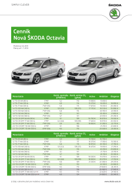Cenník Škoda Octavia 3