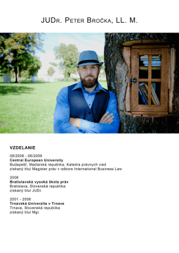 Stiahnuť CV - Peter Bročka