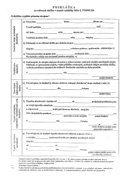 Prihláška pre obsluhu zem. a staveb. strojov