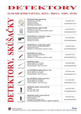 DETEKTORY - ElektroSystem SK, sro