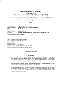 Sublicenčn&aacute; zmluva na použ&iacute;vanie Programu iZUS