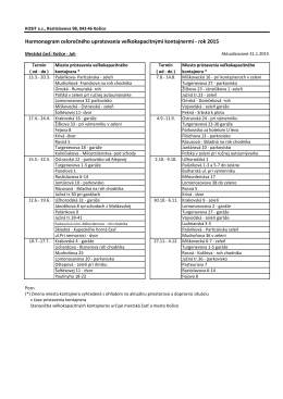 Celoročné upratovanie 2015 – MČ JUH