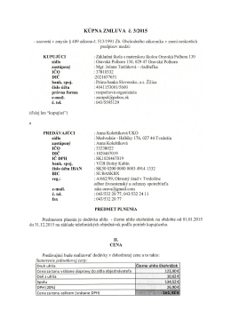 KÚPNA zMLUVA č. 3/2015 - Základná škola s materskou školou