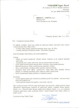 VlMARĺVigaš Pavel - BRIKETY – ZMEČO,sro
