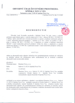 S&uacute;hlas na zhromažďovanie odpadov