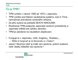 Čo je TPM? - IPA Slovakia