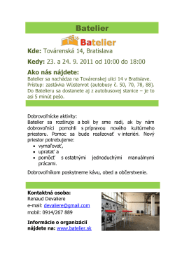 Batelier - dobrovolnictvo.sk