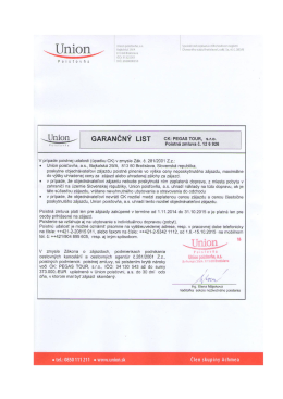 Garančn&yacute; list