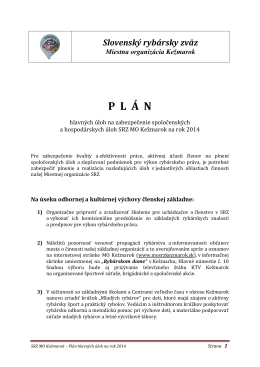 Plán hl. úloh 2014