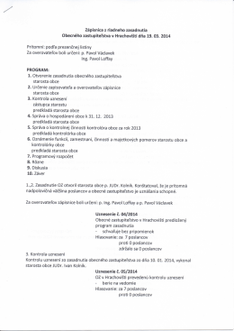Z&aacute;pisnica z rokovania OZ zo dňa 19.3.2014
