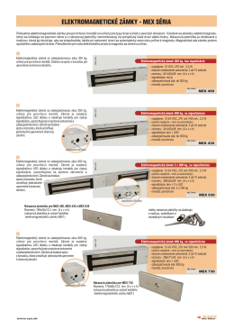ELEKTRuMAeNETIcKĚ zÁMKY - MEx sÉRIA