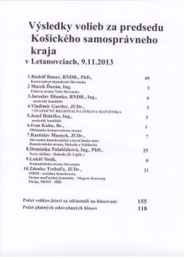 Výsledky župných volieb 2013