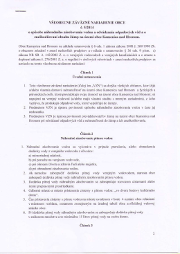 o sp&ocirc;sobe n&aacute;hradn&eacute;ho z&aacute;sobovania vodou a odv&aacute;dzania