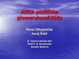 Dlhopolček Pavol - ANCA pozitívne glomerulonefritídy