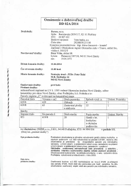 Oznámenie O dobrovoľnej dražbe DD 02A/2014
