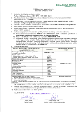DuNA-DRÁvA cEMENT - HeidelbergCement Group
