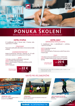 Ponuka ŠKOLENÍ