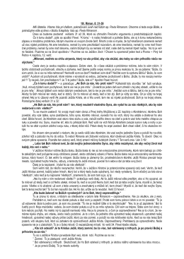 18/. Riman. 8: 31-39 Mil&iacute; čitatelia. V&iacute;tame V&aacute;s pri