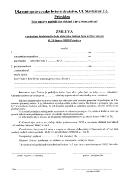Zmluva o podnájme bytu