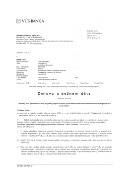 Zmluva o bežnom &uacute;čte