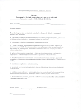 Vstupné školenie pracovníka o ochrane pred požiarmi