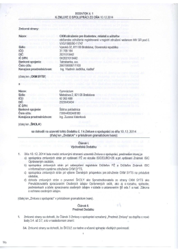 CKM dodatok 2015 - GYMN&Aacute;ZIUM, Metodova 2, Bratislava