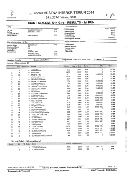 Page 1 33. rOÖník VRÁTNA INTERKRITERIUIVI 2014 ëkfîîi