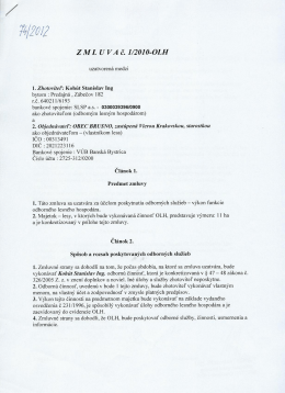 Zmluva Poskytnutie odborných služieb