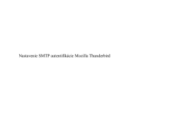 Nastavenie SMTP autentifikácie Mozilla Thunderbird