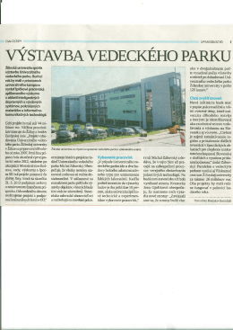 Výstavba vedeckého parku