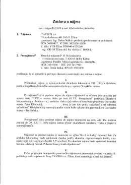 Zmluva o n&aacute;jme Tavros ( 158.6 KB )