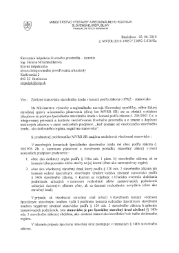stanovisko stavebn&eacute;ho &uacute;radu v konan&iacute; podľa z&aacute;kona o IPKZ