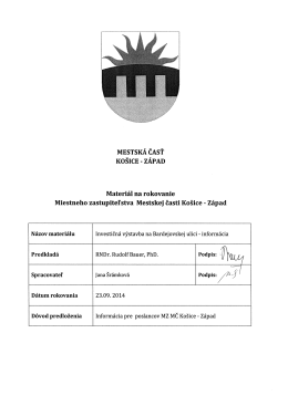 bod č. 10.2 - Mestská časť Košice