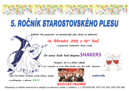 5. RočN&iacute;K sTARosTovsK&Eacute;Ho PLEsu
